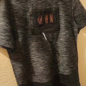 Men's Black and Gray T-Shirt
